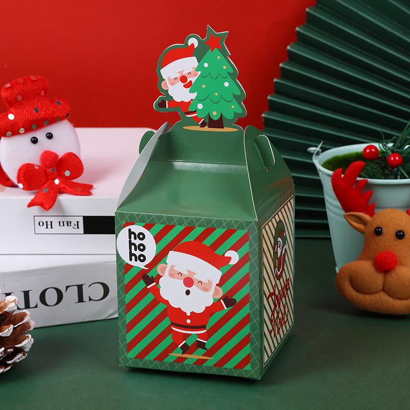 christmas eve apple paper box cartoon cute wholesale christmas eve fruit packing box portable christmas apple box