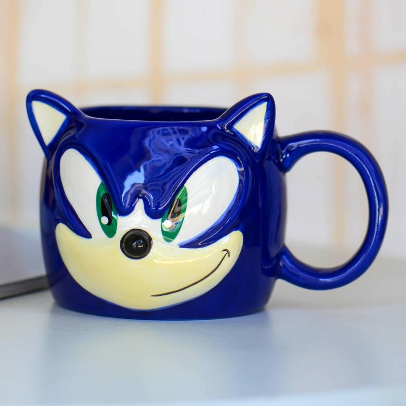 amazon sonic hedgehog mug blue anime ceramic doll cup surrounding the game water cup teacup