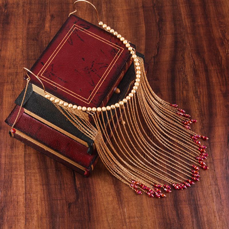 new chinese style bride wedding headdress retro tassel mask xiuhe clothing phoenix coronet accessories hazy beauty step shake Application Scenario