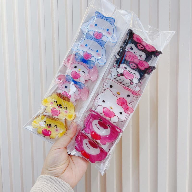 korean style children baby cartoon anime cinnamon pudding merlot hair accessories claw grip catcher ornament