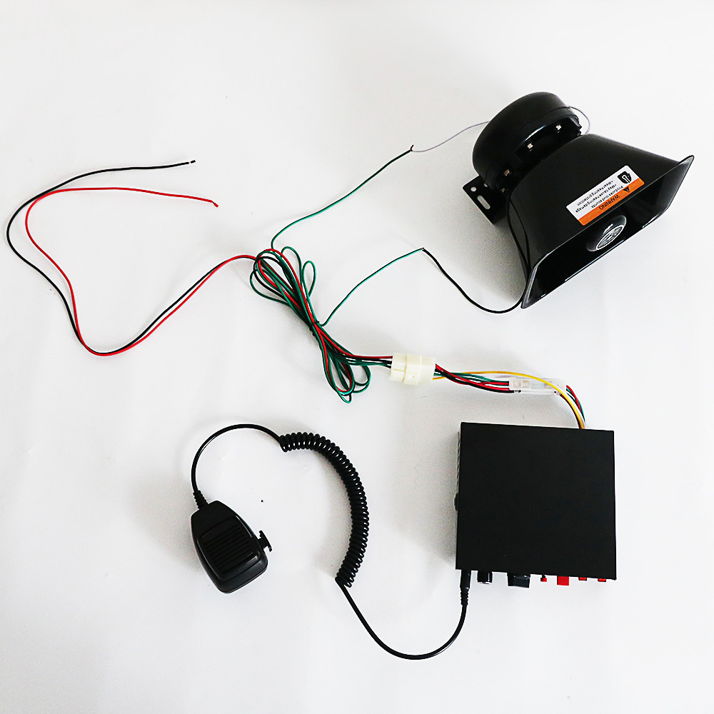 车载警报器200W新款警报主机喊话喇叭汽车警示灯救援12V警报