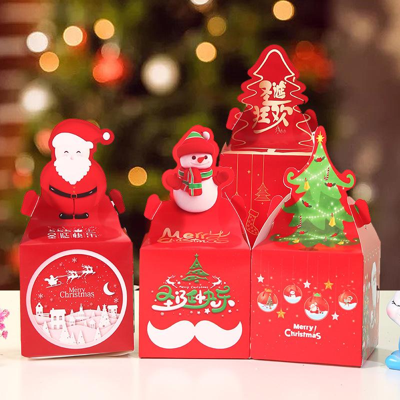 Christmas Apple Box Santa Claus Portable Box Cartoon Box Christmas Eve Fruit Packing Box Wholesale Christmas Eve Apple Box Specification drawing