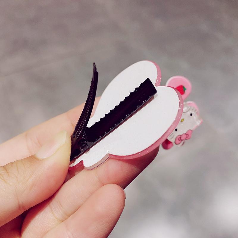 pink cute  windmill press clip swing side clip korean children hair accessories barrettes acrylic bang clip rotating Specification drawing