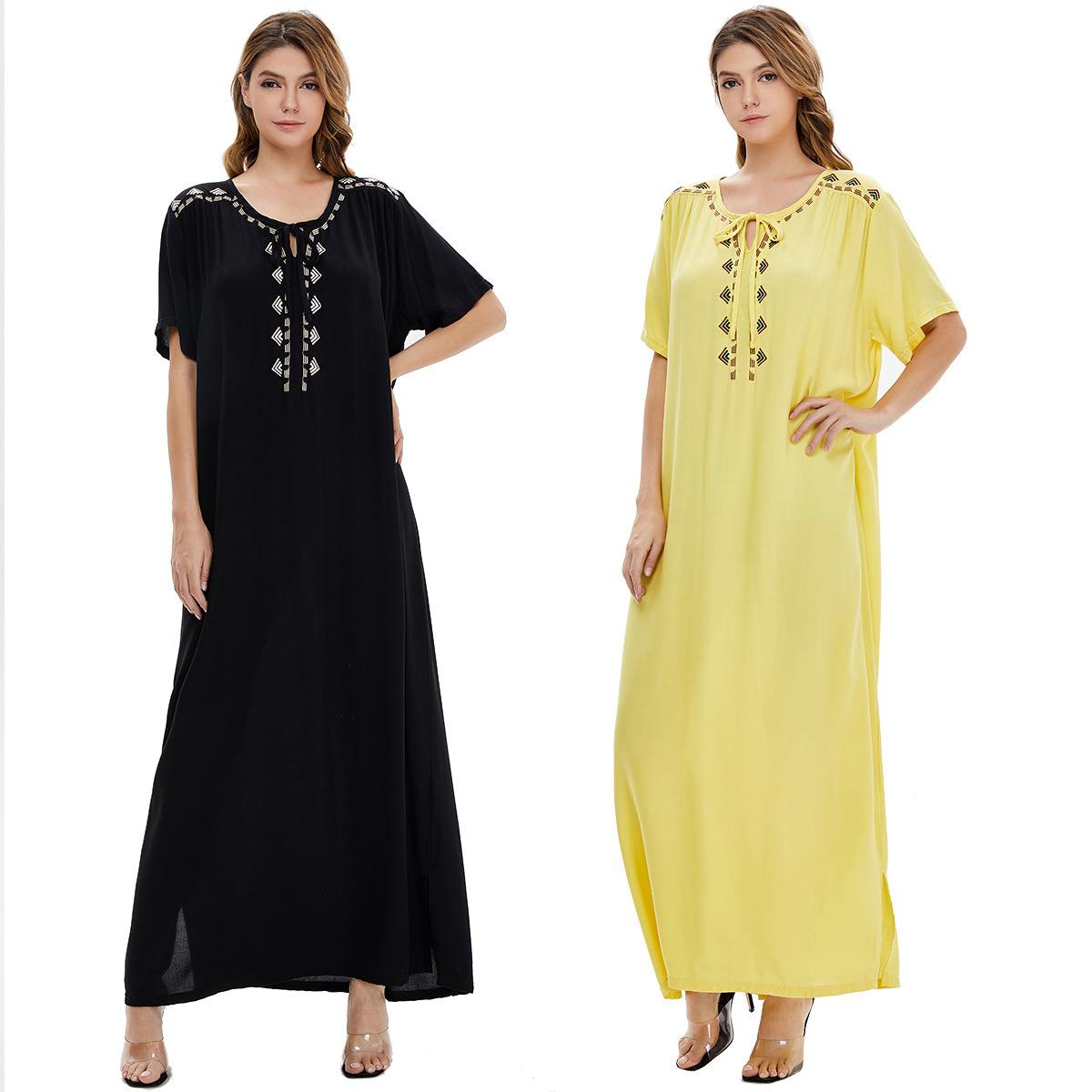 Cross-Border Dubai Middle East Muslim Muslim Muslim Saudi Arabia Women's Robe Long Dress Abaya Dress full figure