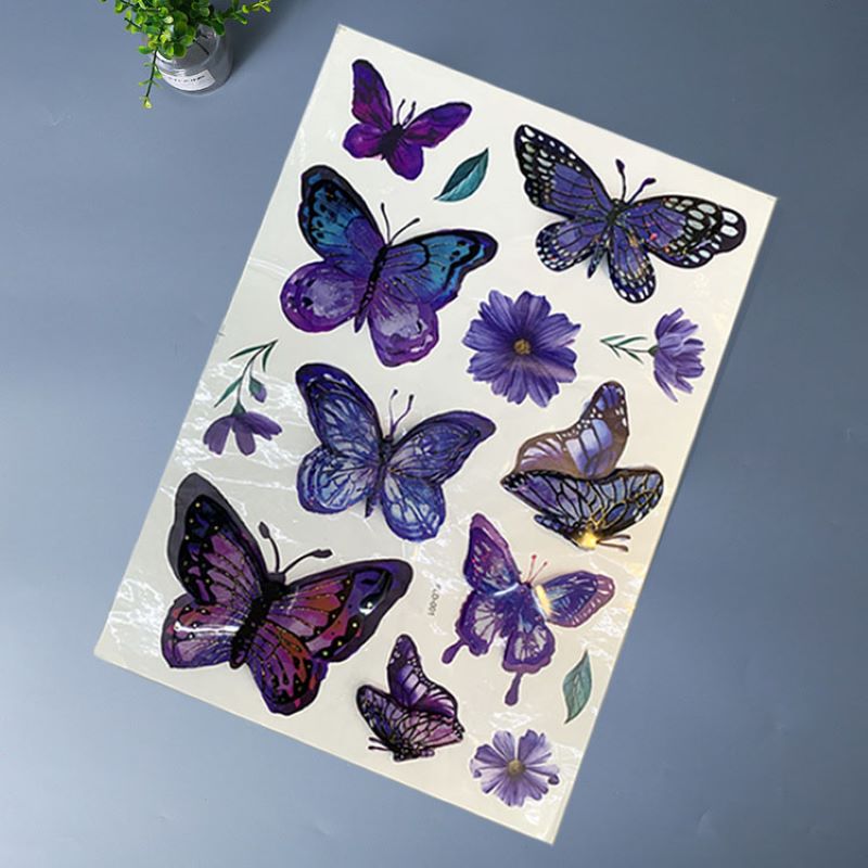 FLD's new 3D stereoscopic butterfly home living room and bedroom decorative stickers details Picture