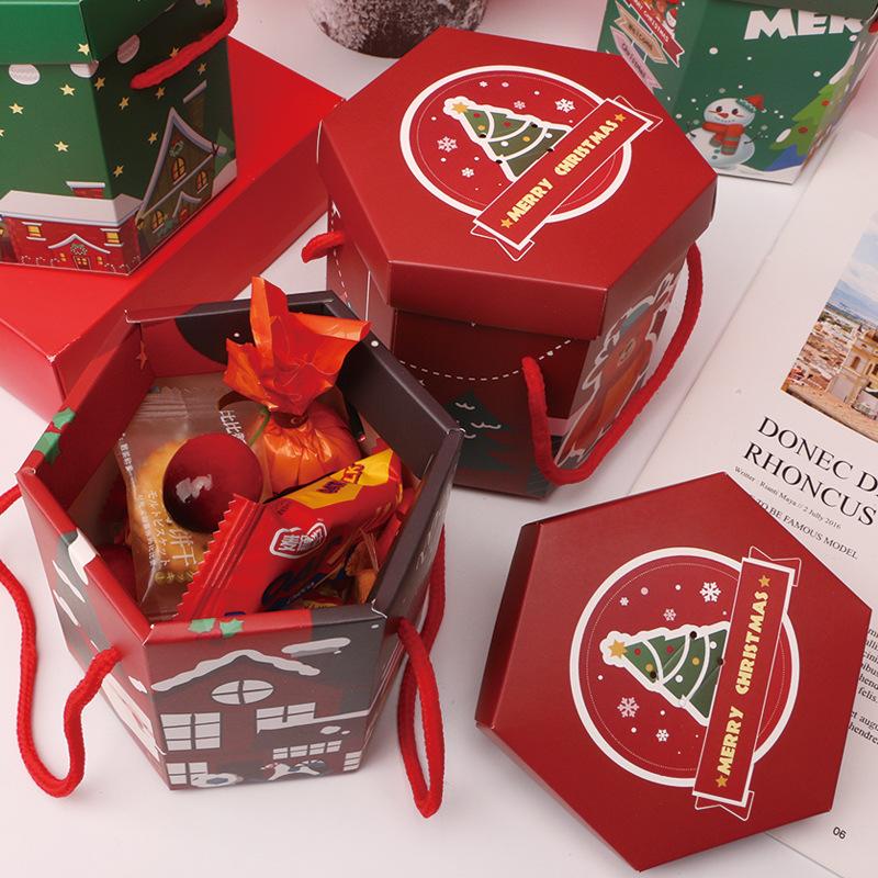 new year christmas apple box christmas eve apple christmas eve fruit packaging gift box paper box portable gift box Application Scenario