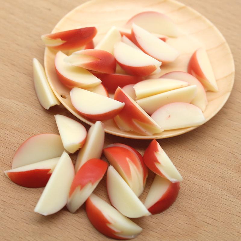 mini pvc simulation apple flap diy fruit food model phone case cream glue accessories fun dollhouse