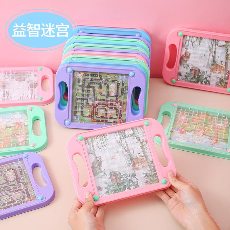 children's balance rolling ball board handheld gaming track maze board rolling bead toy puzzle focus training kindergarten