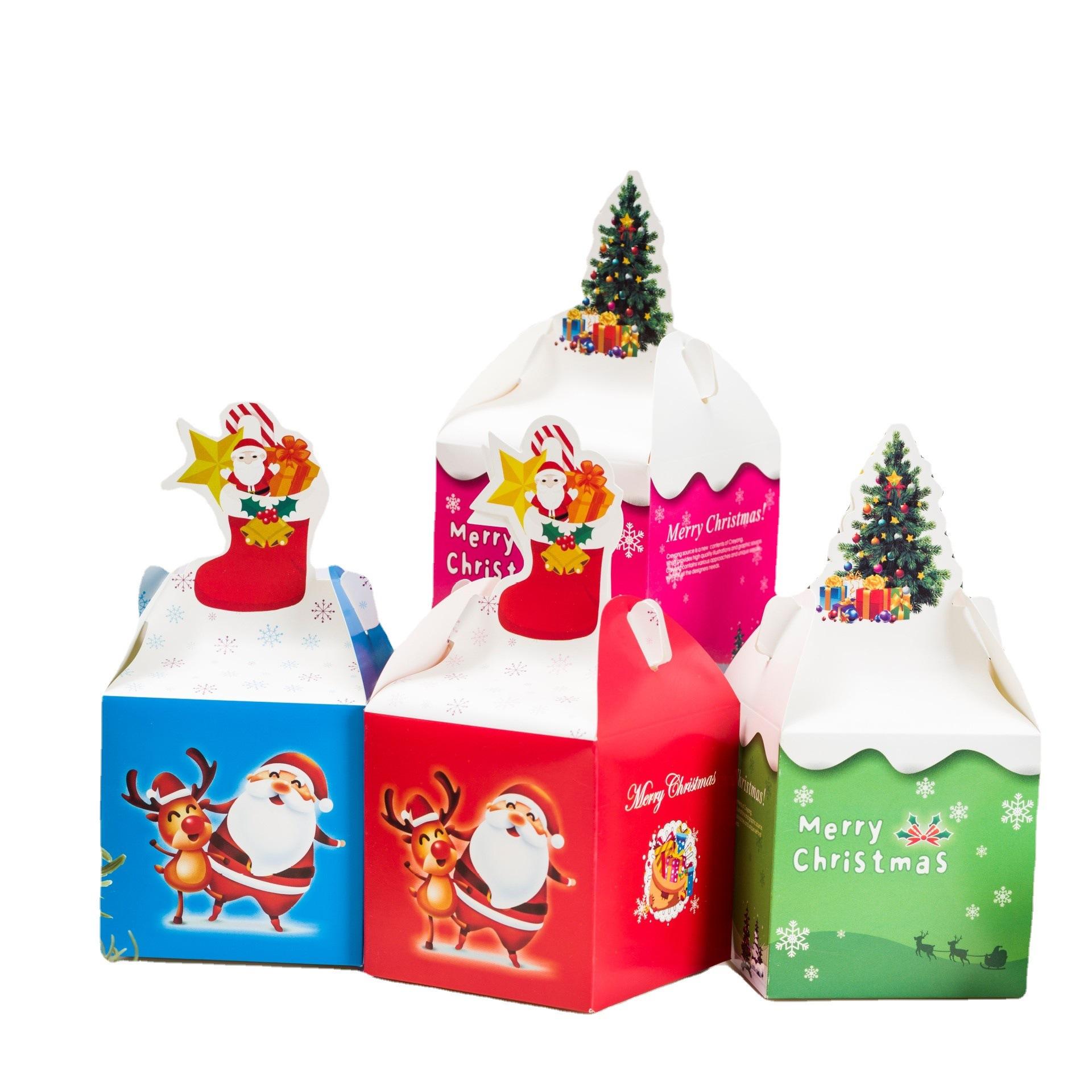 Christmas Apple Box Santa Claus Portable Box Cartoon Box Christmas Eve Fruit Packing Box Wholesale Christmas Eve Apple Box Item Picture