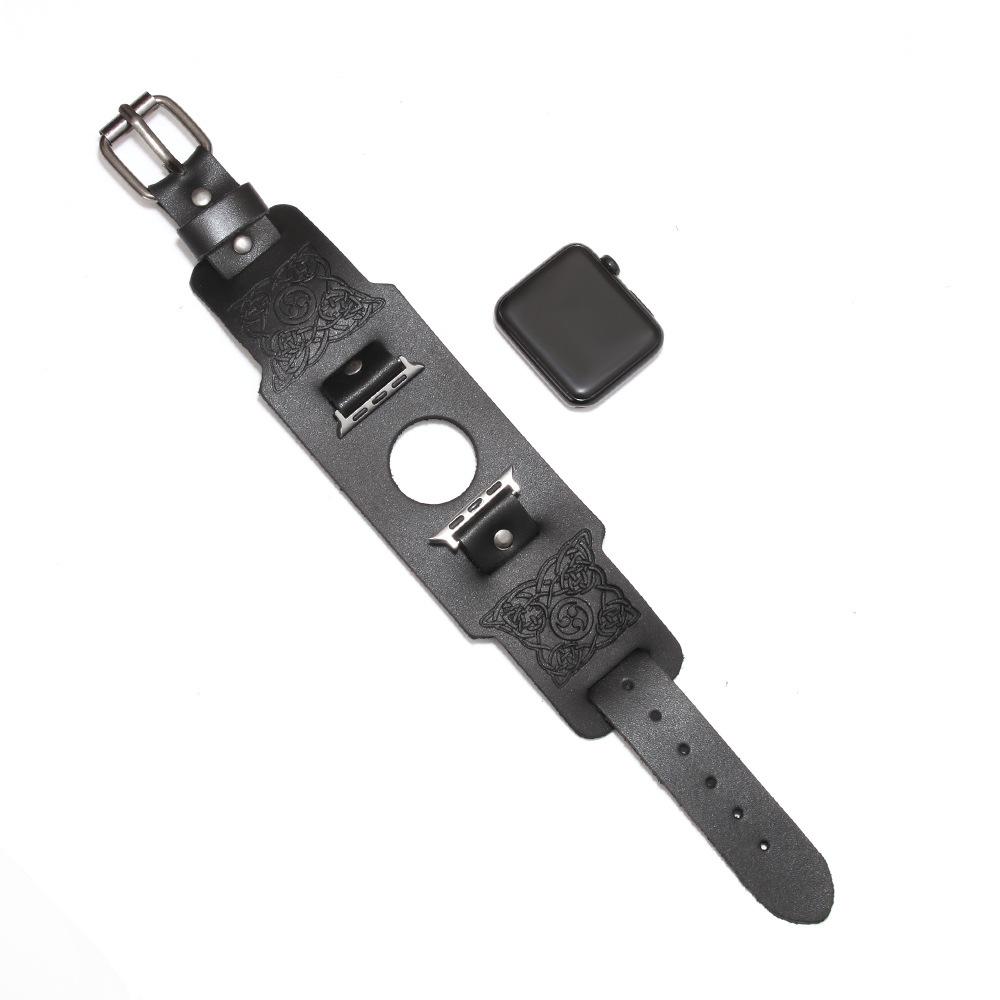 european and american style retro strap apple watch for apple watch universal model genuine leather high-end strap