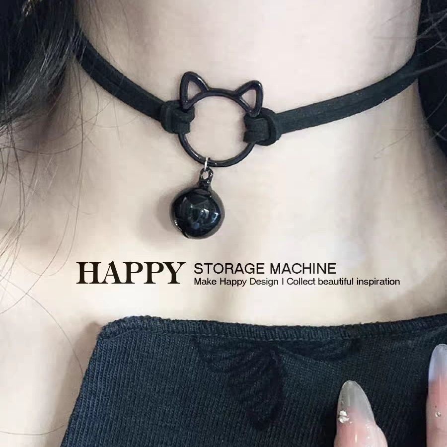 美女蝴蝶蕾丝锁骨链项链女潮短款颈带ins酷颈链脖子饰品项圈详情图9