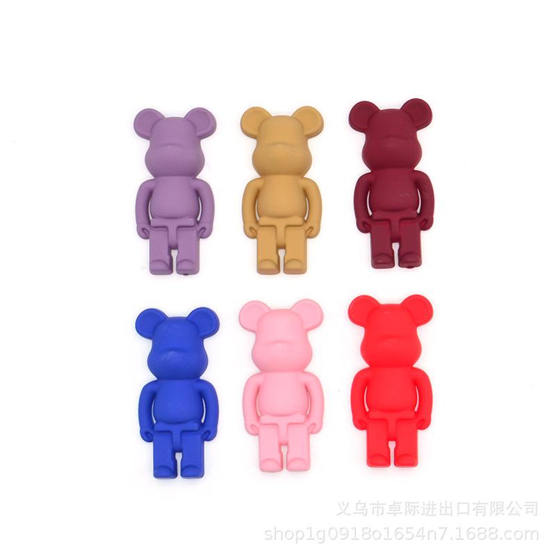 acrylic rubber paint frosted violent bear patch diy hair accessories phone case badge ornament accessories shoe buckle shoe ornament