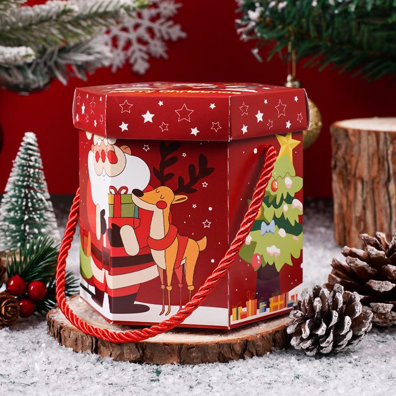 2024 new christmas eve apple box creative christmas eve fruit packing box candy gift christmas gift box wholesale details Picture