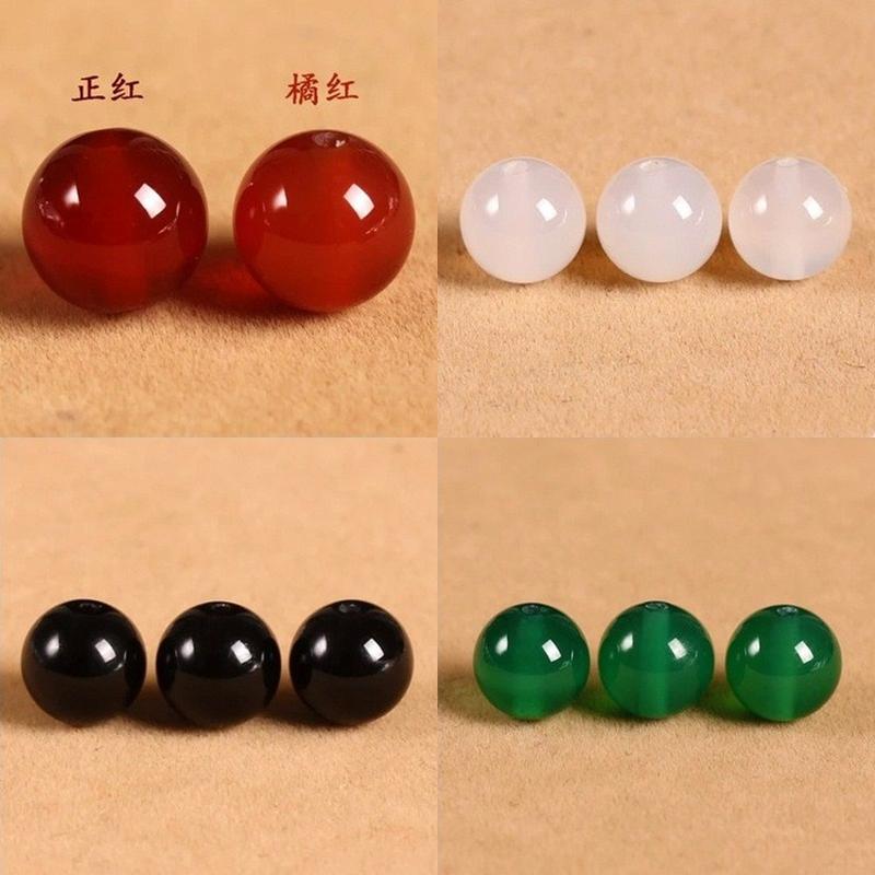 natural red agate scattered beads green agate scattered beads white agate scattered beads black agate scattered beads semi-finished products wholesale