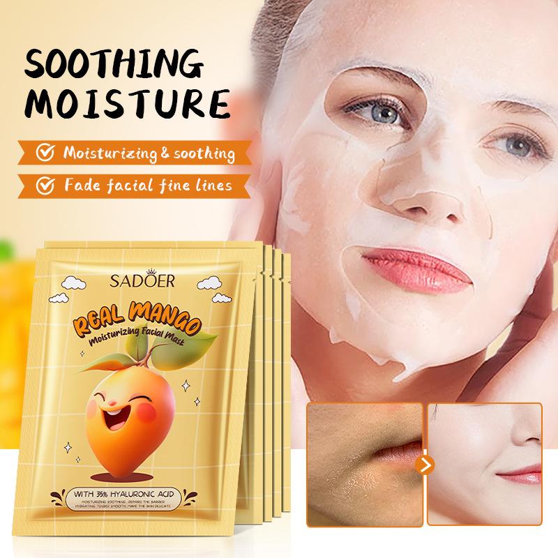 full english sadoer anime plant fruit mask facial mask hydrating mask cross-border foreign trade wholesale Application Scenario