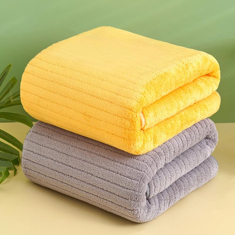 coral fleece bath towel adult home use men and women bathing thickening and quick-drying big towel face cloth absorbent lint-free