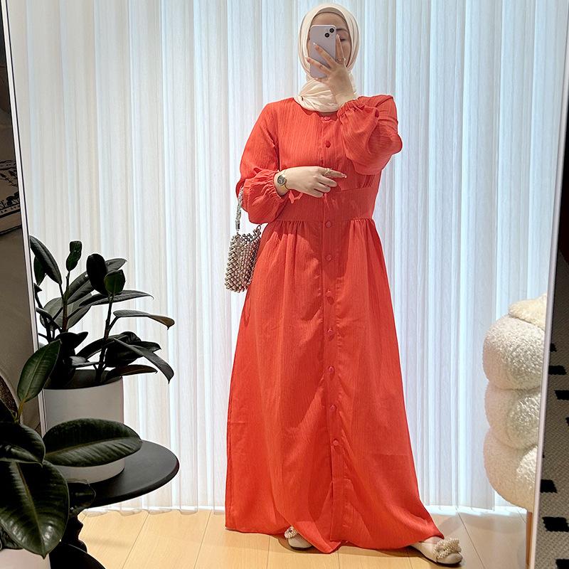 abaya muslim robe female dress muslim women women's clothing dress middle east women's clothing mu-712 Item Picture