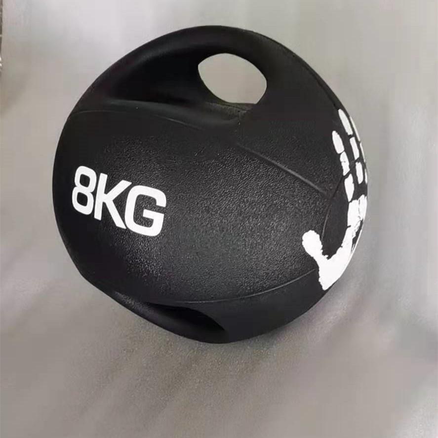 gravity solid rubber ball balance hard medicine ball training balance training non-elastic solid joinfit with two lugs