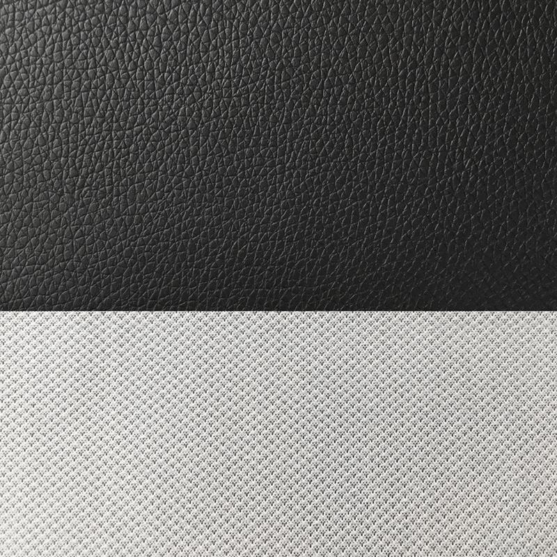 factory supply black litchi pattern pu pvc soft bag leather western leather imitation leather office furniture sofa artificial leather details Picture