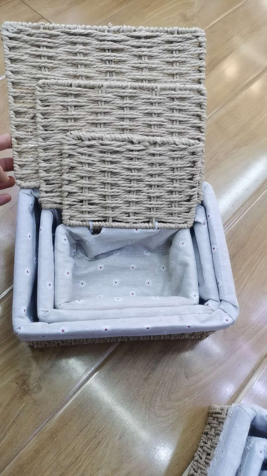 工艺品礼品装饰花桶花篮 假花仿真花精致逼真 籐家具风格 艺术摆件赠品