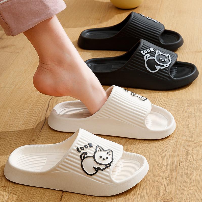 Cartoon Eva Bathroom Slippers Bath Shit Feeling Home Sandals Ladies Non-Slip Deodorant Indoor Sandals Wholesale