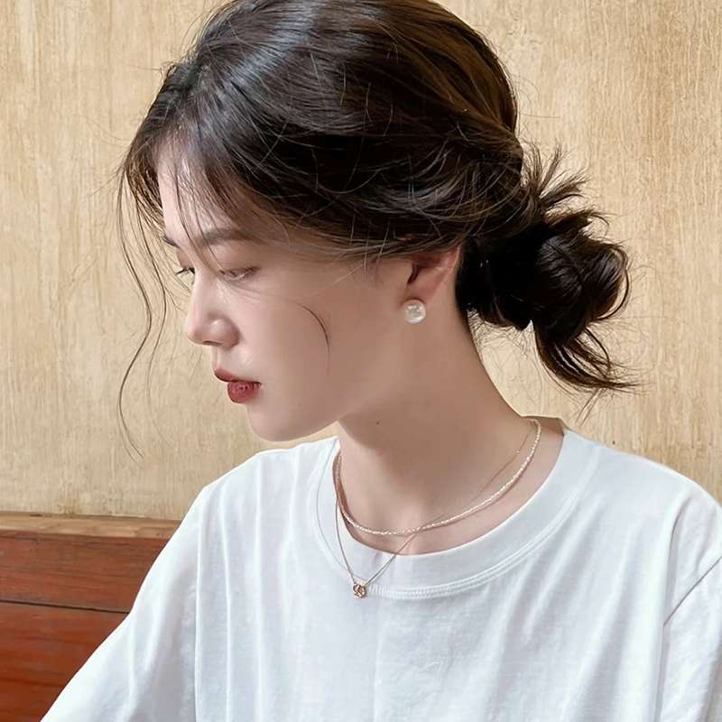 小耳钉 韩国fever同款施家珍珠耳环女 名媛澳白养耳洞爆款耳环耳饰 创意饰品产品图