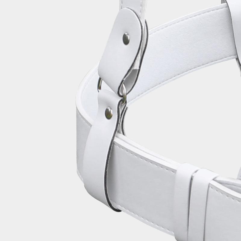 white etiquette belt duty patrol imitation leather artificial leather metal toe cap training station belt factory wholesale Application Scenario