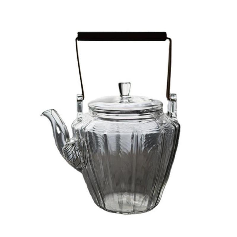 Borosilicate Transparent Glass Scented Teapot Loop-Handled Teapot Teapot for Household Hospitality Teapot Tea Brewing Pot Item Picture