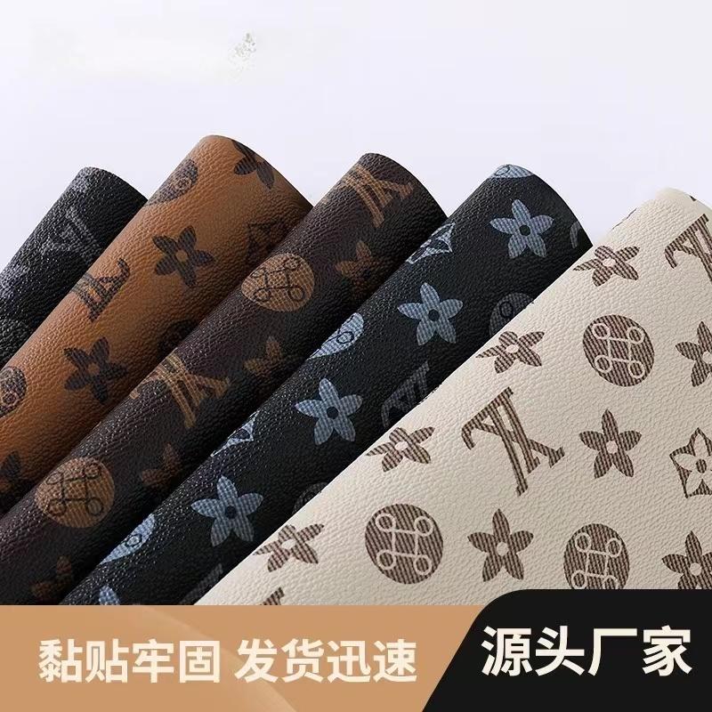 ll leather old flower wk replica five-pointed flower printed pvc artificial leather table mat sofa travel bag handmade leather d