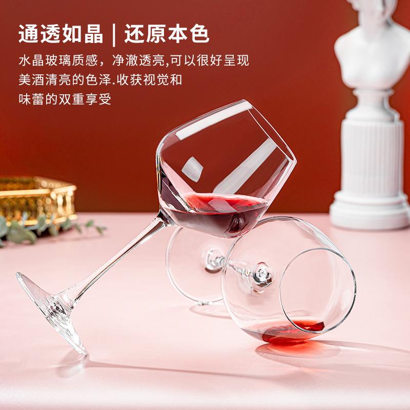 large burgundy wine glass wholesale household luxury creative crystal glass goblet belly wine glass merchants Application Scenario
