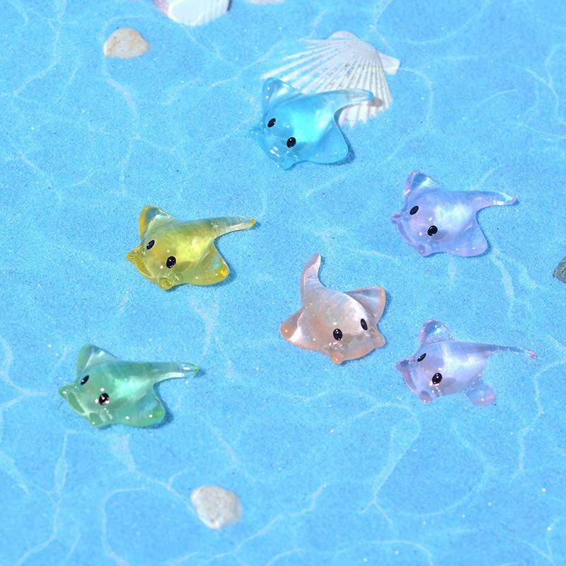 new mini cute manta ray micro landscape resin transparent small ornaments aquarium fish tank decoration small accessories