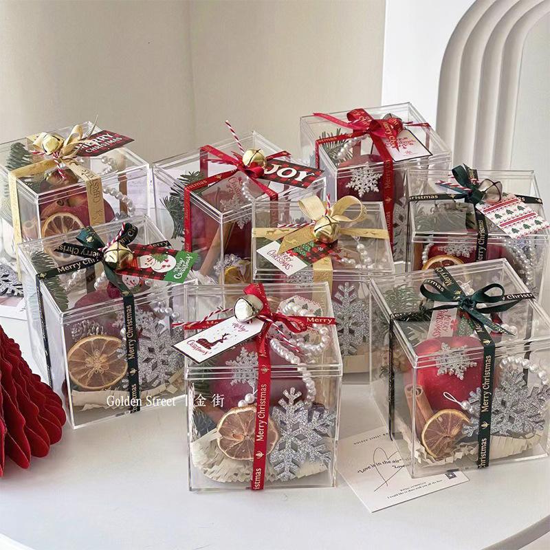 acrylic christmas apple box christmas eve christmas eve fruit packing box portable gift box gift bag decorations