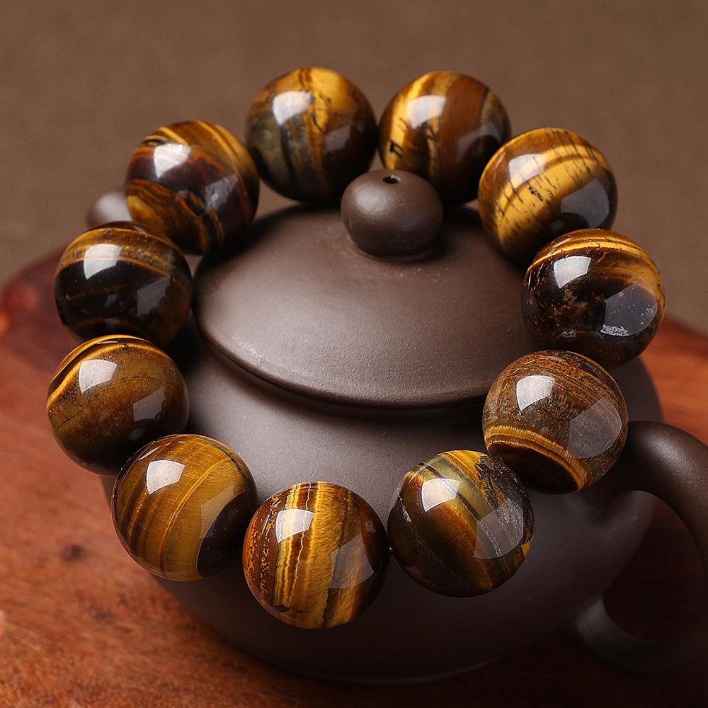 manufacturer's long-term spot natural tiger eye bracelet wholesale yellow tiger eye bracelet agate crystal opal wood stone
