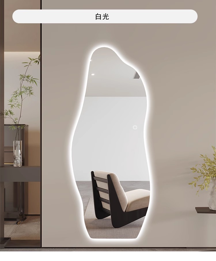 桌面化妆镜小镜子学生可爱款 落地穿衣镜实用大镜子高清落地镜全身镜便携式详情4