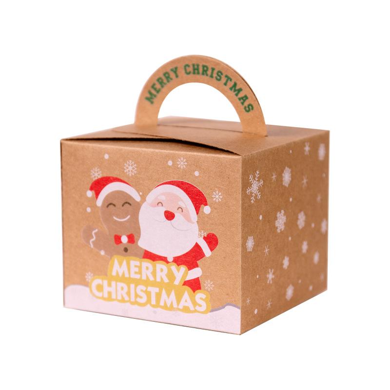 new kraft paper portable christmas apple box christmas eve christmas apple paper box christmas eve fruit packing box wholesale Item Picture