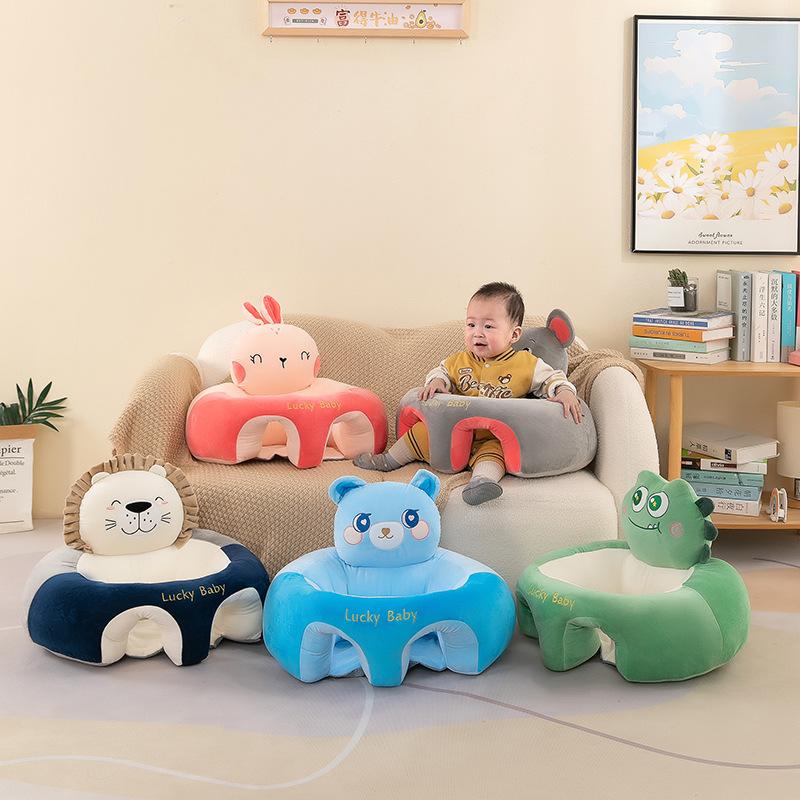 new baby small sofa infant infant dining chair cute cartoon embroidery practice seat baby gift
