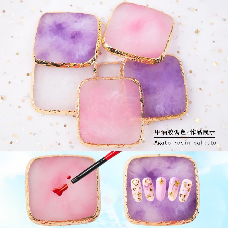 aliexpress hot nail salon tools advanced palette agate phnom penh square multicolor palette nail art tools