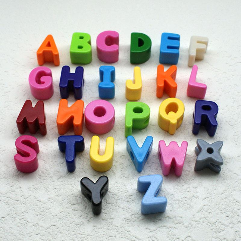 hot-selling acrylic casual shoe buckle english letters and numbers diy building blocks handmade beaded mobile phone charm accessories wholesale
