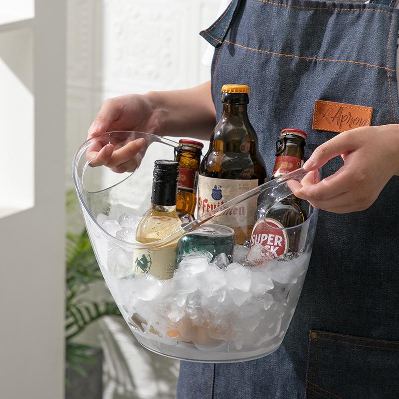 x116 acrylic ingot ice bucket household good-looking champagne ice bucket plastic bar beer frame large cold wine details Picture