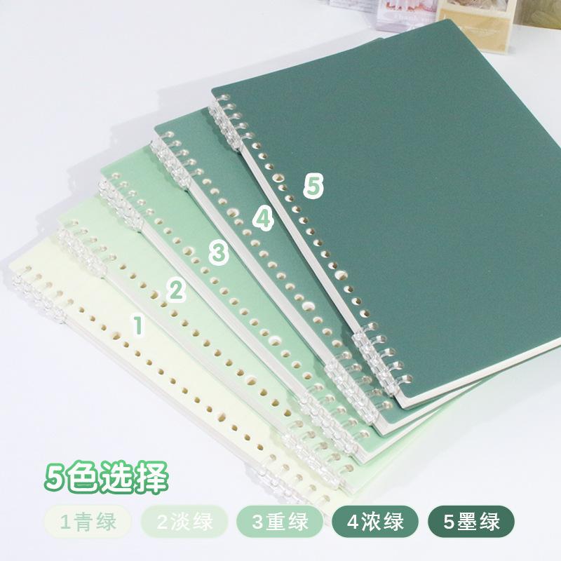 a5 non-stick loose-leaf notebook detachable coil loose spiral notebook b5 notepad gradient color coil notebook horizontal line book