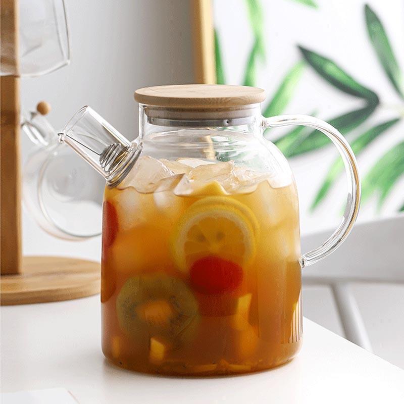 japanese-style high temperature resistant glass cold water pot set household large capacity cold water bottle cold boiled water cup explosion-proof teapot full figure