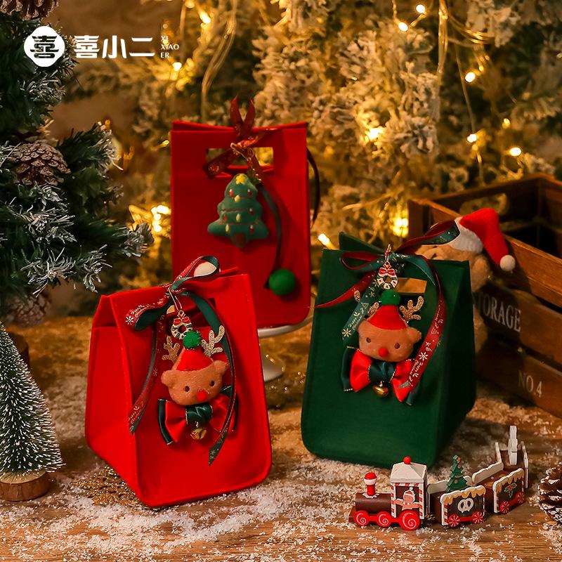 christmas gift bag felt christmas apple bag christmas eve apple box portable christmas gift bag apple packaging Application Scenario