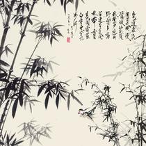 a10655 bamboo presages safety wall sticker poster self-adhesive simple home living room office bamboo landscape painting wall