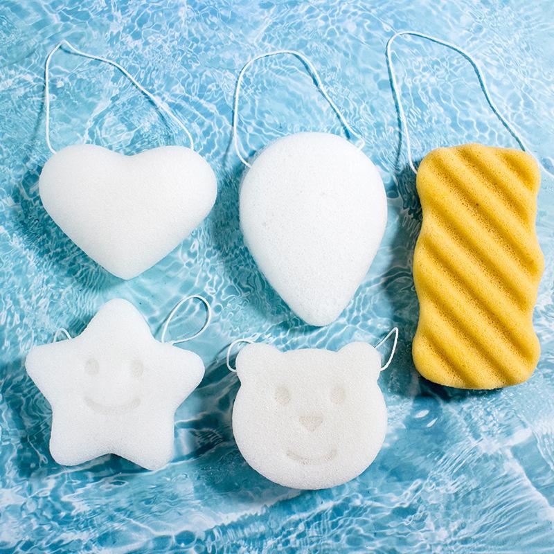 useful tool for baby shower infant konjak park sponge bath sponge foaming face washing bath home wash baby's hair