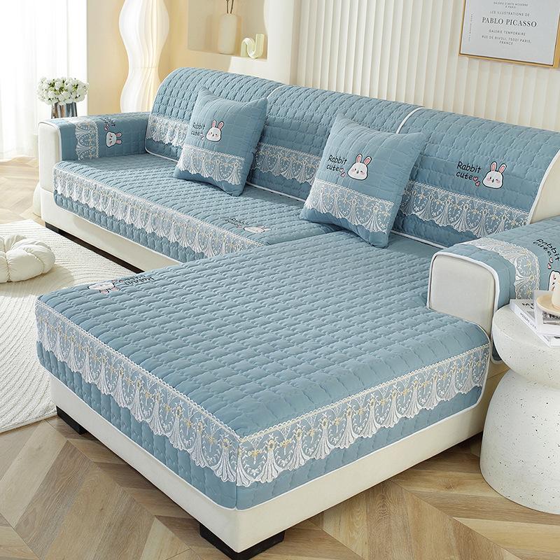 embroidered fabric universal non-slip thickening sofa cushion simple fashion sofa cover baby sling 2024 new