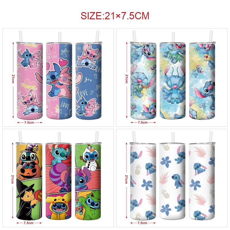 stitch anime peripheral stainless steel thermos cup men's and women's student portable large capacity kettle drinking cup tea cup