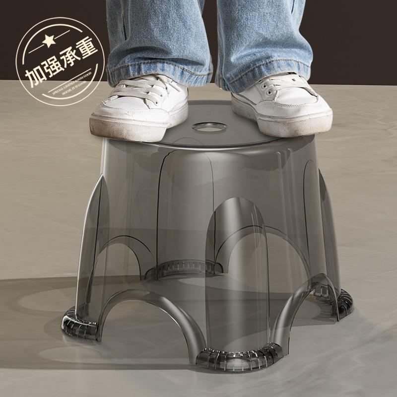small stool household stackable low stool living room thickened children's round stool acrylic plastic transparent minimalist stool Specification drawing