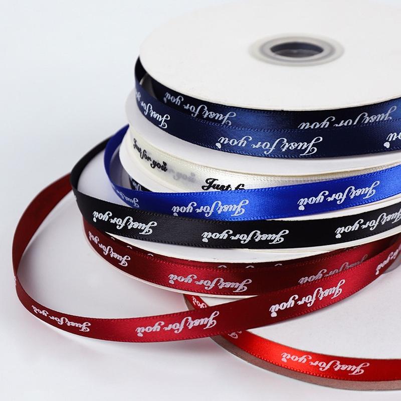 1cm ribbon english letter ribbon fine ribbon ribbon cake flower gift box gift bandage bow diy full figure