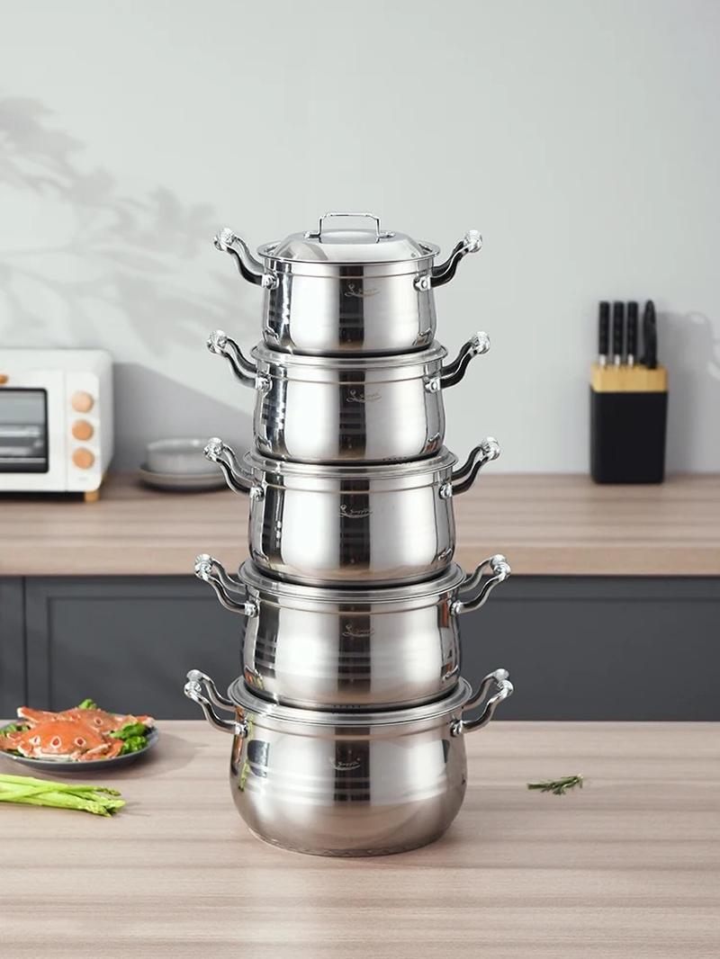 factory wholesale cross-border hot foreign trade amazon 10pcs magnolia pan gift pot set southeast asia africa south america details Picture