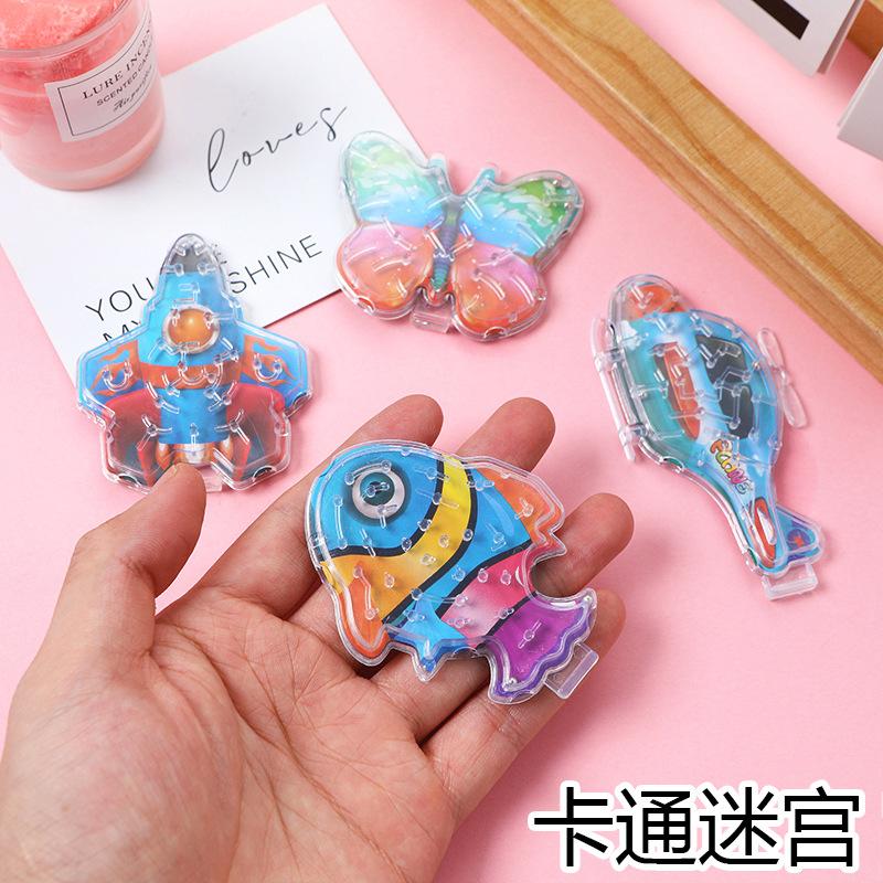 new cartoon butterfly puzzle bead rolling maze toy handheld balance rolling ball track maze children's toy reward full figure